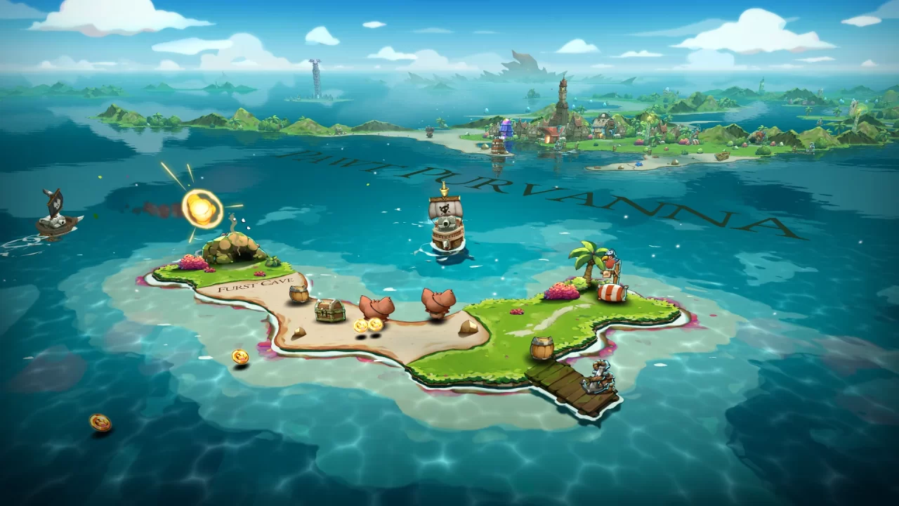 In-game scene of the archipelago.
